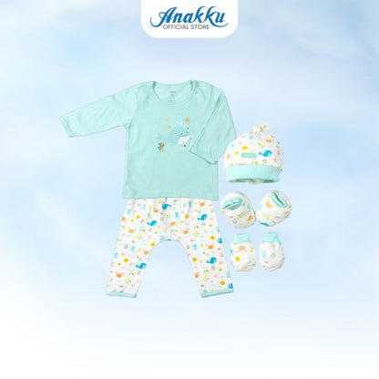 Anakku Newborn Baby Boy Gift Set [5pcs/set] Set Hadiah Bayi Lelaki [0-6 Months] 120496-1