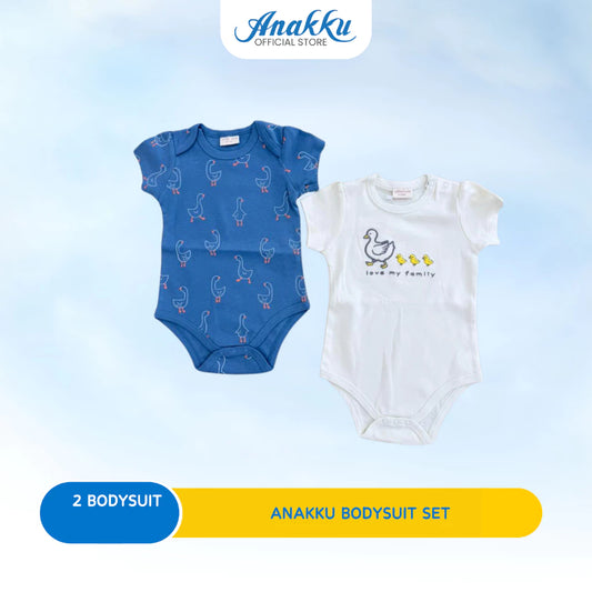 ANAKKU Romper Baju Baby Newborn Bodysuit Series - 2 Sets (3M-12M)