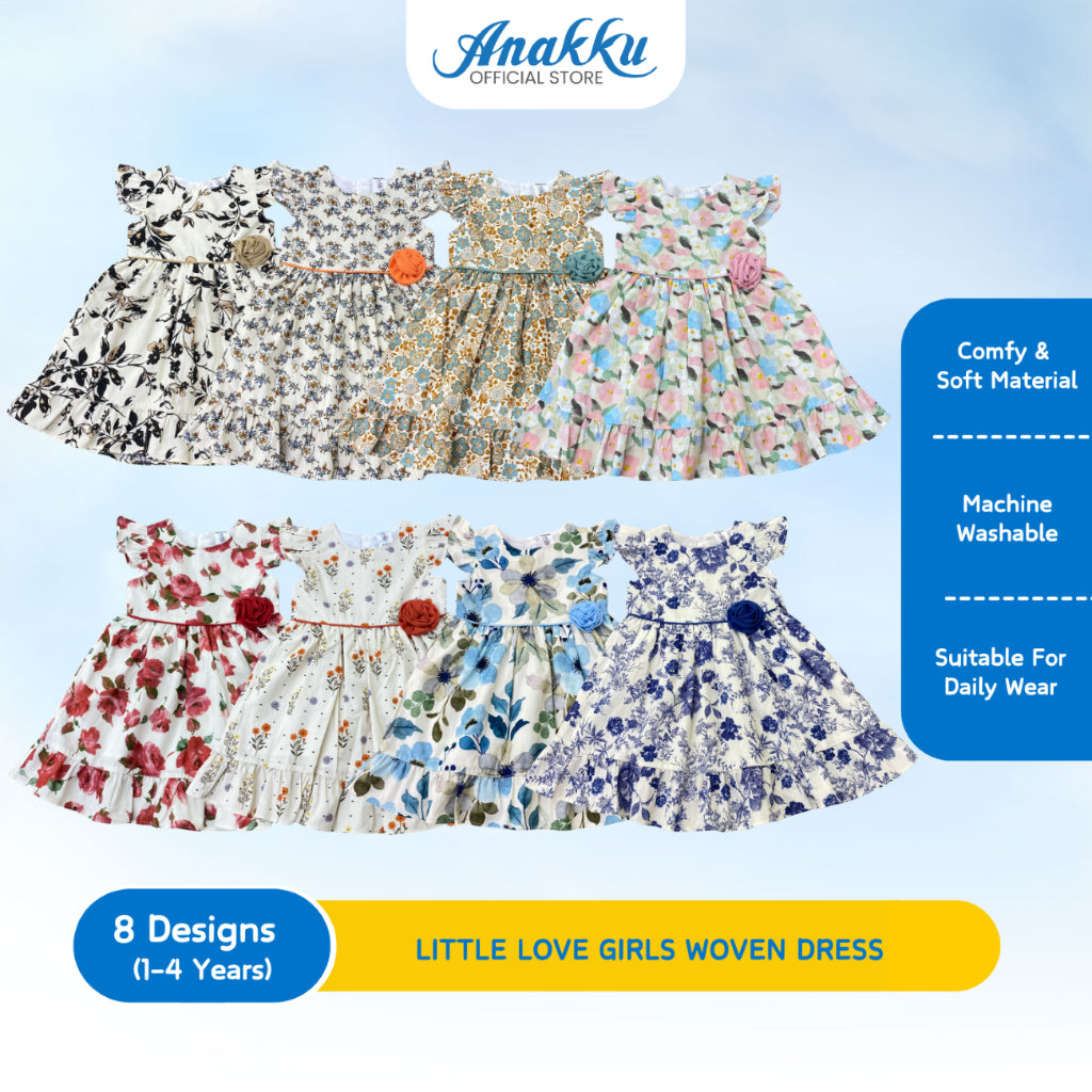 ANAKKU GIRLS WOVEN DRESS 1 - 4 Years - SH250033-4