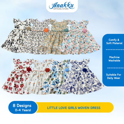 ANAKKU GIRLS WOVEN DRESS 1 - 4 Years - SH250033-4