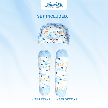 Anakku Bedding Set 3 in 1 Dimple Pillow Bolsters Set Forest/Jungle Set Bantal Bayi 174-791