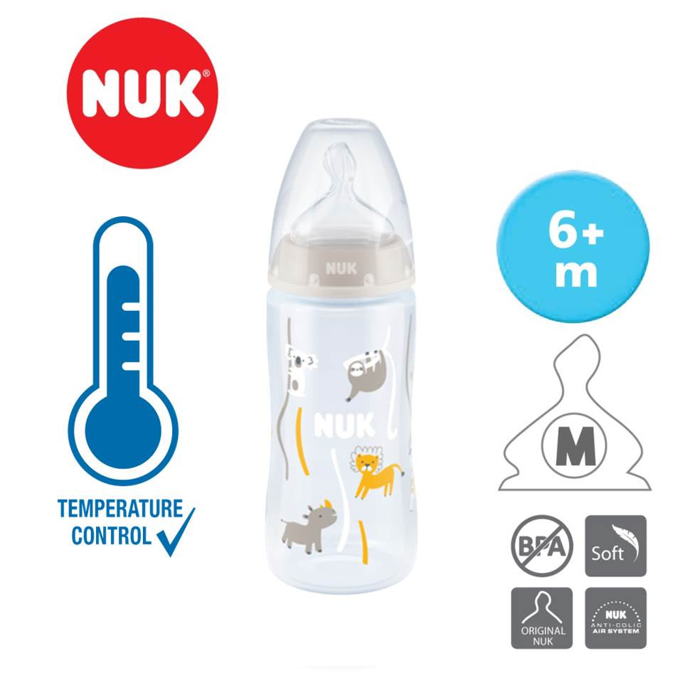 NUK 300ml PCH PP Bottle with Temperature Control (Silicone Teat Size 2 M)