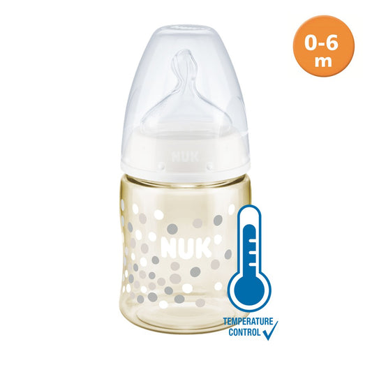 NUK Premium Choice PPSU Temperature Control Bottle with Silicone Teat 1M BPA Free (150ml)