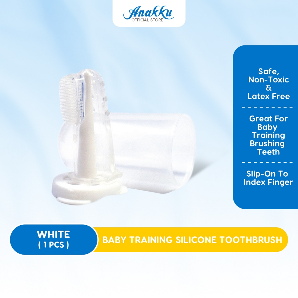 Anakku Baby Training Silicone Toothbrush Gum Massage Berus Gigi Latihan Bayi Anakku dengan Urutan Gusi Silicone 164-025