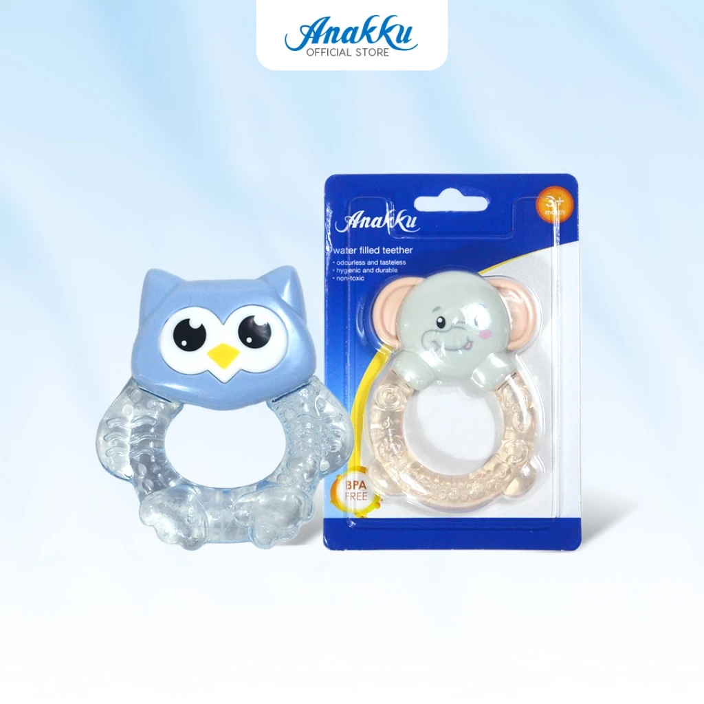 Anakku Baby Hard Soft Water Filled Teether Animal Design