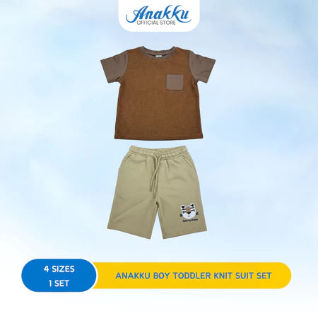 ANAKKU BOYS KNIT SUIT -SHORT SLV SLV TOP &SHORT PANT( 1 yr to 5 yrs)