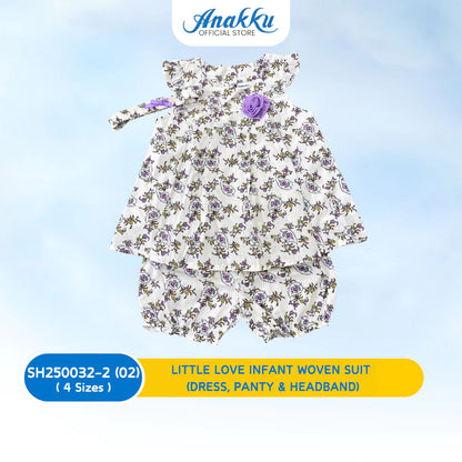 ANAKKU INFANT WOVEN SUIT (DRESS, PANTY & HEADBAND) 0-24 Months - SH250032-2