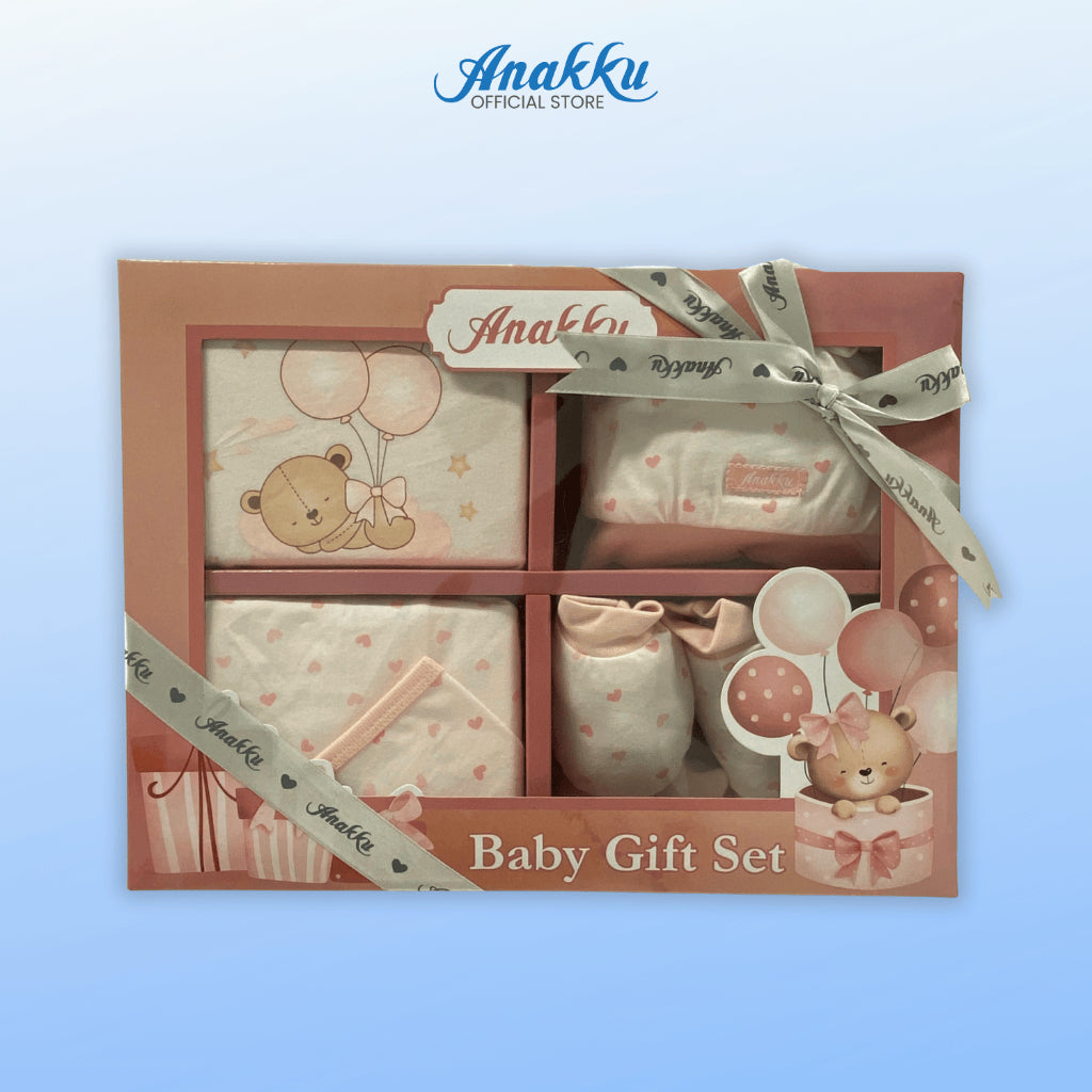 Anakku Newborn Baby Boy Gift Set [5pcs/set] Set Hadiah Bayi Lelaki [0-6 Months] 120496-1