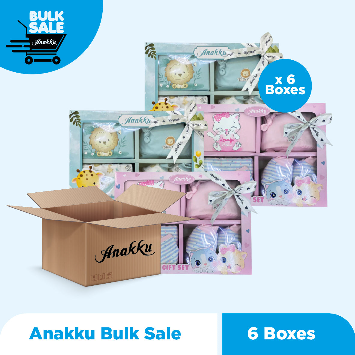 Bulk Sale - Anakku Newborn Baby 5pcs Gift Set (0-6m)