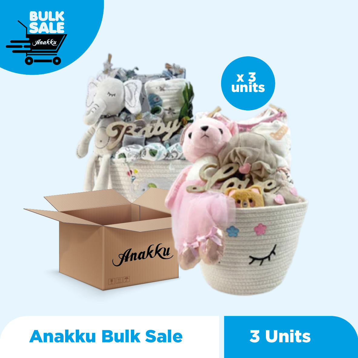 Bulk Sale - Little Love Baby Boy Gifts Hamper Bayi Lelaki Set Hadiah [0-6 Months] 520537-1