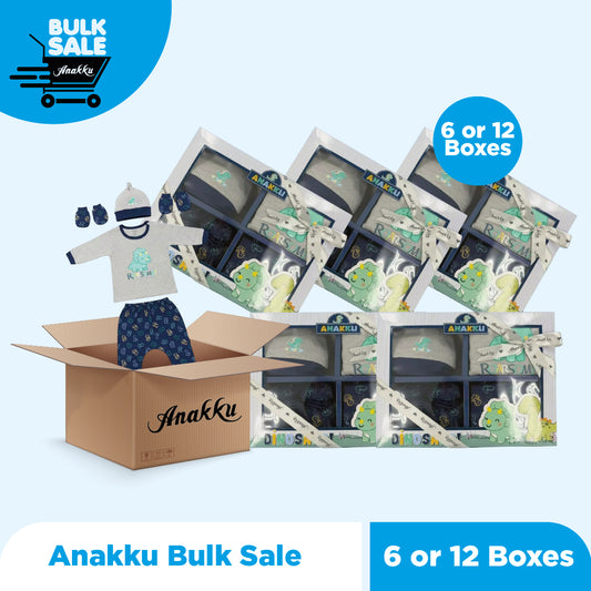 Bulk Sale - Anakku Newborn BabyPyjamas Gift Set | Set Hadiah Baju Tidur Bayi [5pcs/set] [0-6 Months]