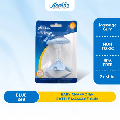 Anakku Baby Character Rattle Massage Gum BPA Free - Rattle Bayi untuk Urut Gusi, Bebas BPA 163-267
