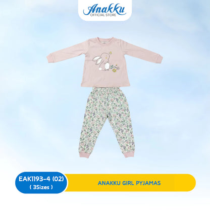 Anakku Girls Pyjama Set -L/SLV Top & Long Pant & Dress Pyjama (1 yr to 3 yrs) -EAK1193-4(01 - 04)/ EAK1194-4(01 - 02)