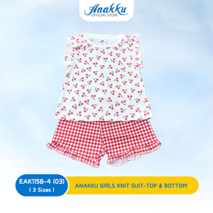 ANAKKU GIRLS KNIT SUIT - TOP & BOTTOM (1-3 YEARS) EAK1158-4 EAK1159-4 EAK1163-4