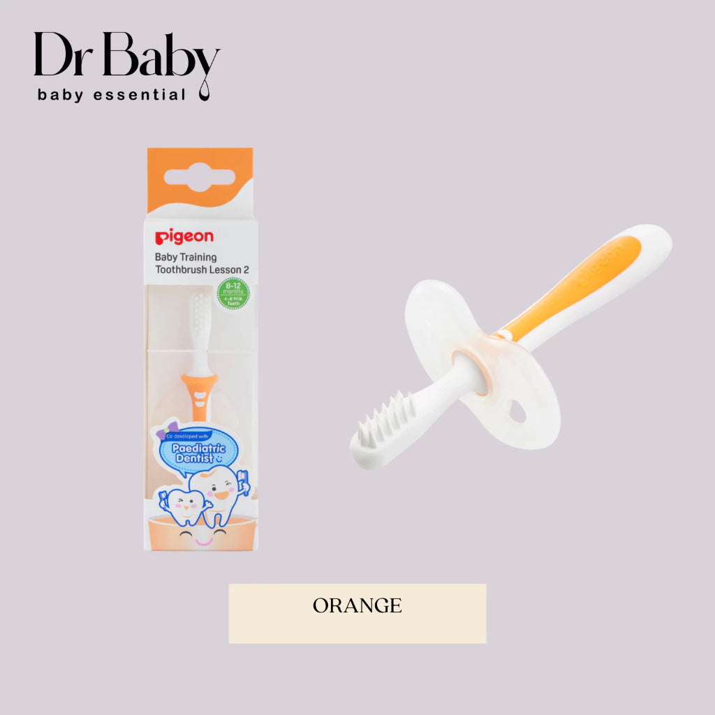Pigeon Berus Gigi Latihan Bayi Training Toothbrush Siri Pigeon Lesson 3 Untuk Bayi 12-18 Bulan 8-20 Gigi Susu Bebas BPA