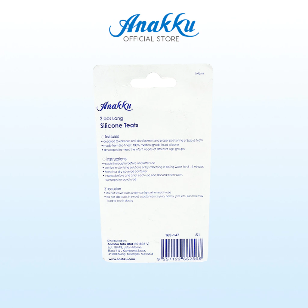 Anakku 2pcs Silicone X-Cut Teats (6 months+) 163-147