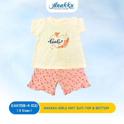 ANAKKU GIRLS KNIT SUIT - TOP & BOTTOM (1-3 YEARS) EAK1158-4 EAK1159-4 EAK1163-4