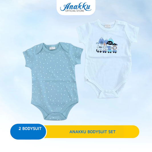 ANAKKU Romper Baju Baby Newborn Bodysuit Series - 2 Sets (3M-12M)