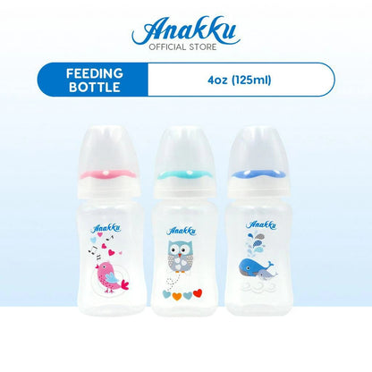 ANAKKU 4OZ Feeding Bottle Botol Susu with ANTI COLLAPSE TEAT (125ml) 163-601