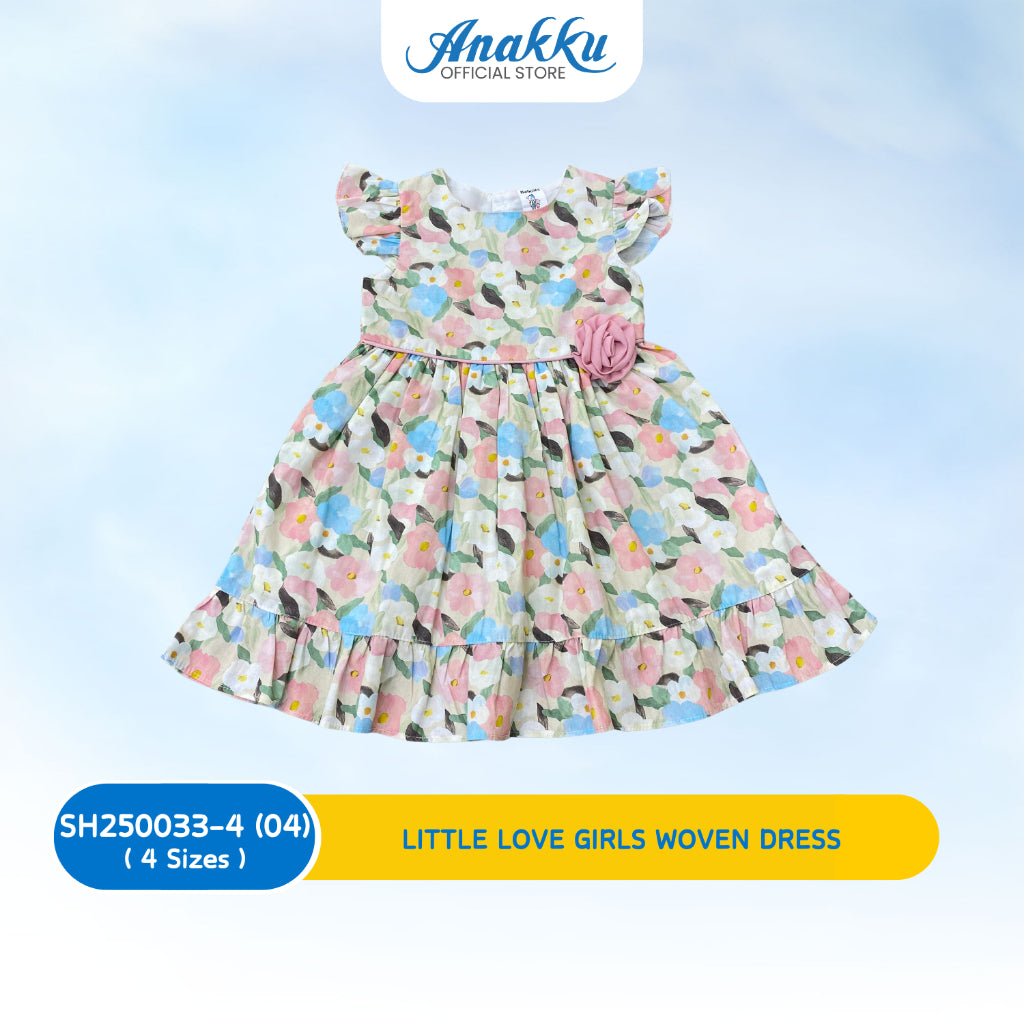 ANAKKU GIRLS WOVEN DRESS 1 - 4 Years - SH250033-4