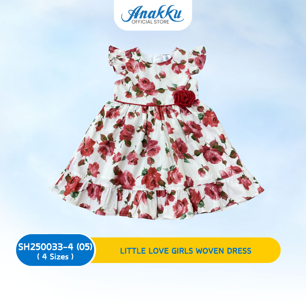 ANAKKU GIRLS WOVEN DRESS 1 - 4 Years - SH250033-4