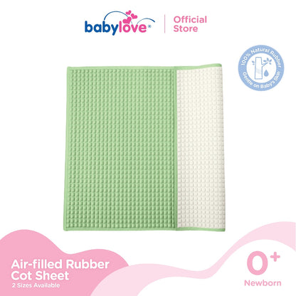 Alas Katil Getah Premium Berisi Udara | Air-Filled Rubber Cot Sheet (Biasa / XL) (60x45cm / 90x60cm)