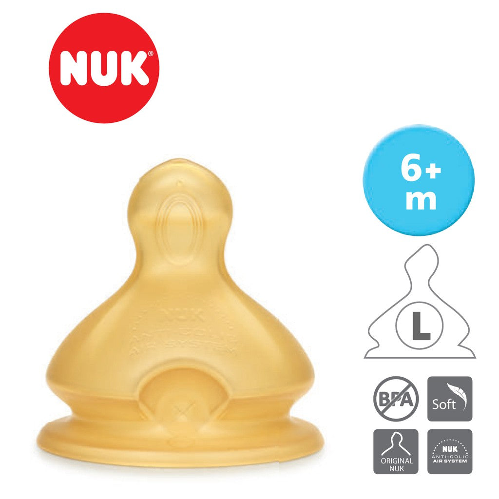 NUK Latex PC Teat (2 Pcs/Card)