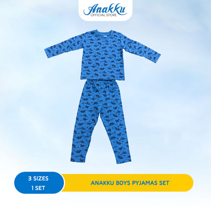 ANAKKU BOYS KNIT PYJAMA SET - LONG OR SHORT /SLV TOP & LONG PANT( 2 yr to 5 yrs)TBP20-01 (001 to 006)