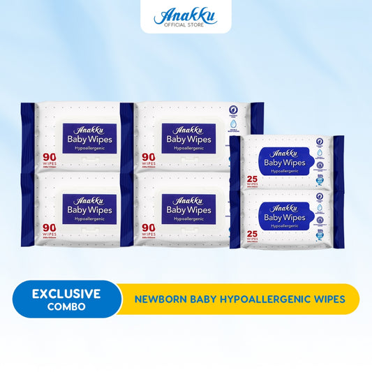 [Exclusive Combo] Anakku Baby Wipes Wet Tissue Hypoallergenic AKBD0011