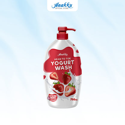 Anakku HEAD TO TOE Baby Wash (Strawberry Yogurt)| Mandian HEAD TO TOE Bayi (750ml) HTTY7501