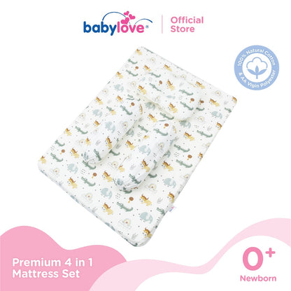 Babylove 4 in 1 Baby Mattress Set (Baby Mattress, Pillow, Bolsters or Case Set Only)