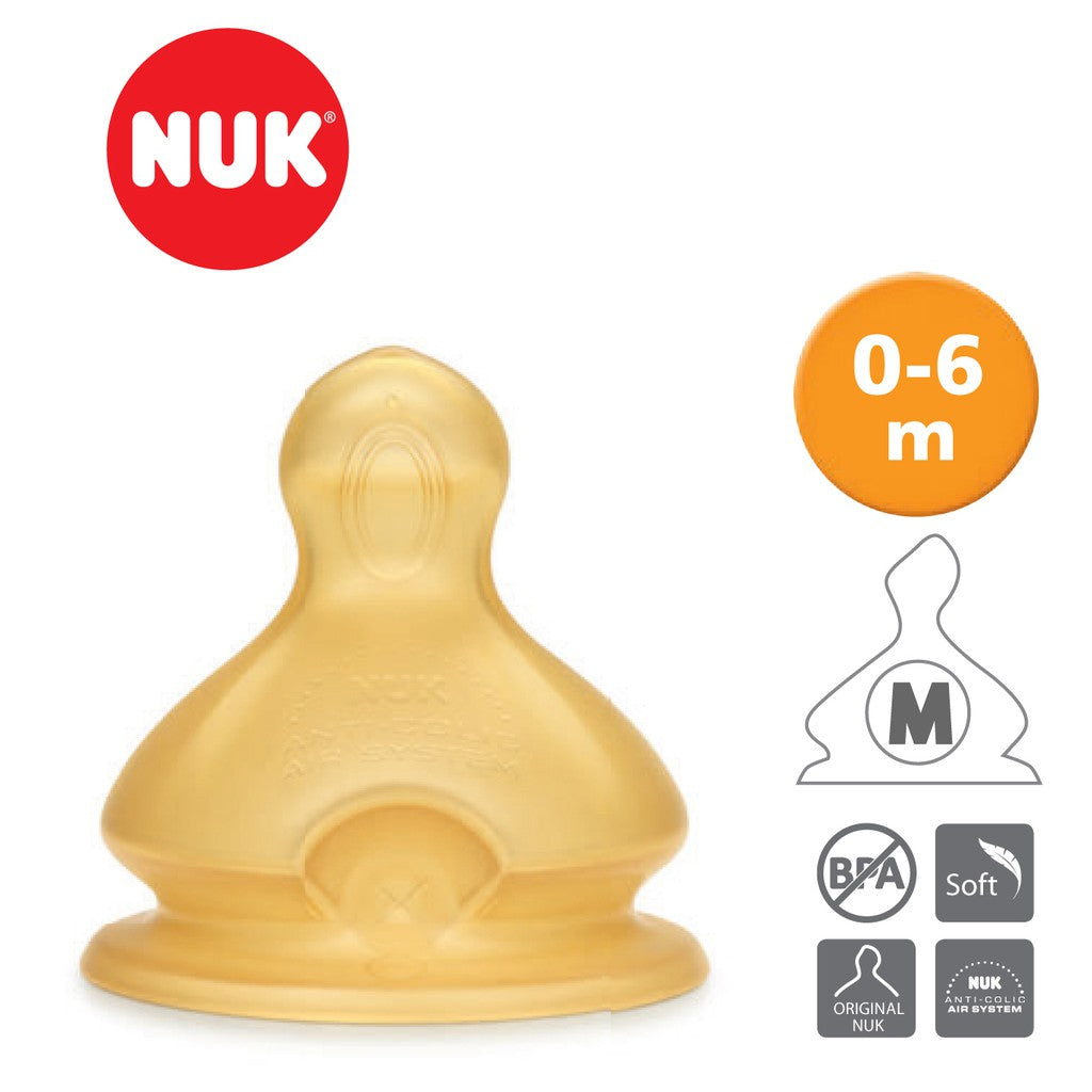 NUK Latex PC Teat (2 Pcs/Card)