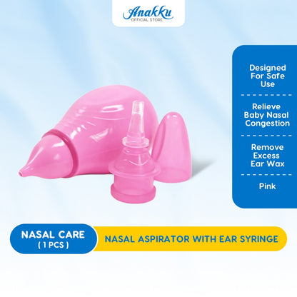 Anakku Nasal Aspirator with Ear Syringe / Penyedut Hingus Anakku dengan Picagari Telinga 164-017