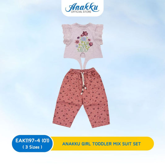 ANAKKU Girl Todler Mix Suit Set | Set Sut Campuran Kanak2 Perempuan (1 yrs to 3 yrs)
