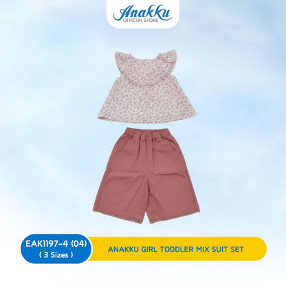 ANAKKU Girl Todler Mix Suit Set | Set Sut Campuran Kanak2 Perempuan (1 yrs to 3 yrs)