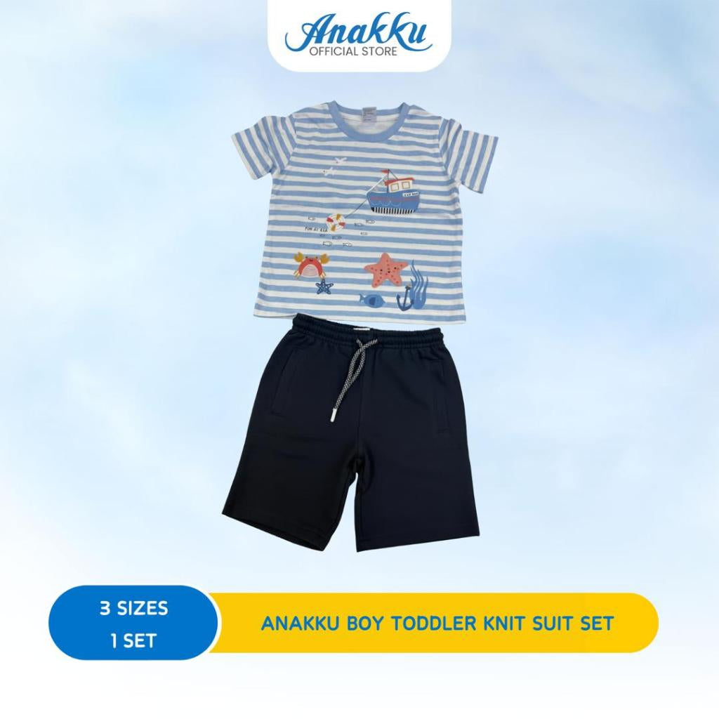 ANAKKU BOYS KNIT SUIT -SHORT SLV SLV TOP &SHORT PANT( 1 yr to 5 yrs)TSB3901 TO TSB3912