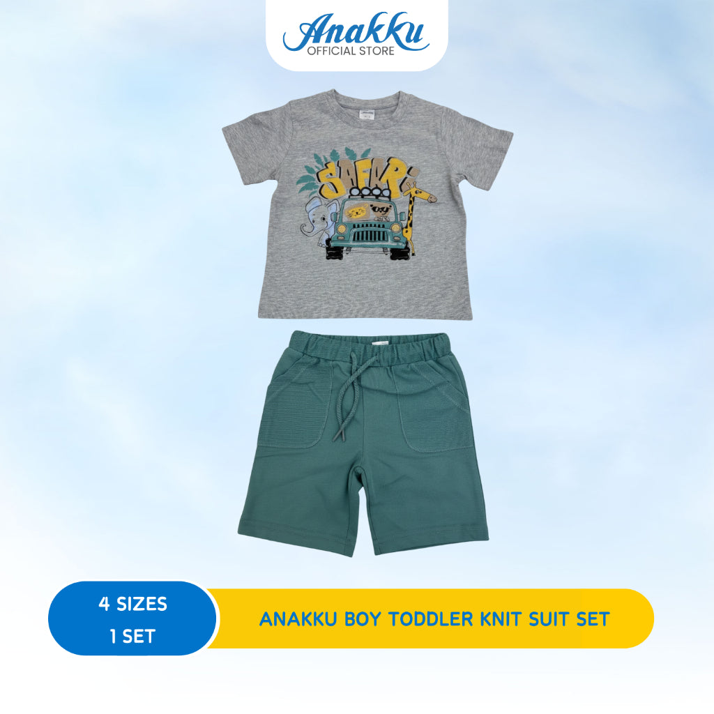 ANAKKU BOYS KNIT SUIT -SHORT SLV SLV TOP &SHORT PANT( 1 yr to 5 yrs)TSB3901 TO TSB3912