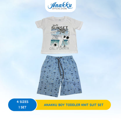 ANAKKU BOYS KNIT SUIT -SHORT SLV SLV TOP &SHORT PANT( 1 yr to 5 yrs)TSB3901 TO TSB3912