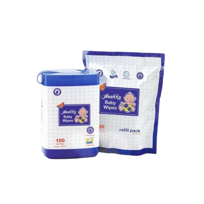 Bulk Sale - ANAKKU BABY WIPES 150'S+100'S OR 100'SX2(REFILL)