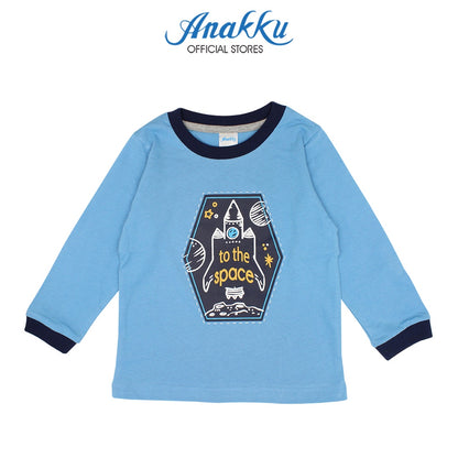 Anakku Boy Children Pyjamas Set Toddler Clothing Set | Baju Kanak-Kanak Lelaki [Long-Slv+Pants] [1-4Years] EAK594-4