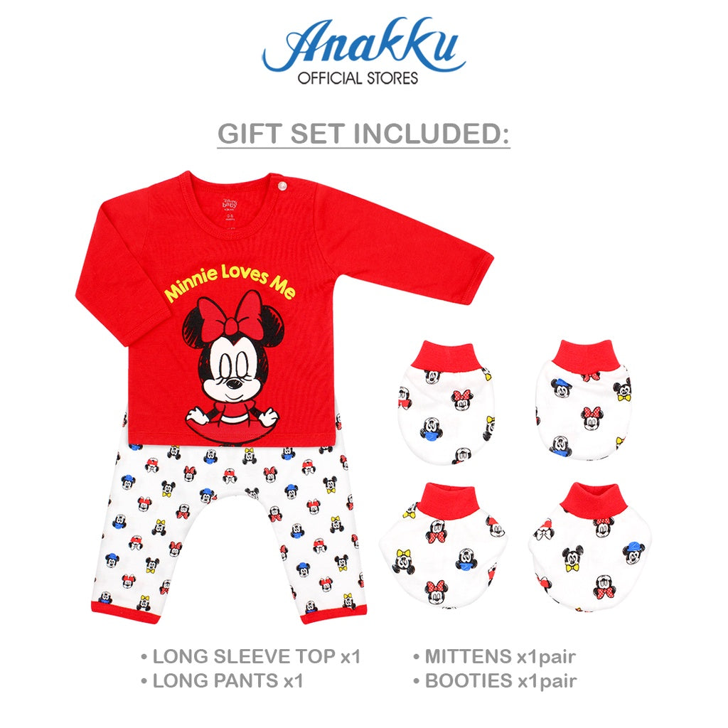 Anakku Newborn Disney Baby Girls 4pcs Gift Set Hamper| Set Hadiah Bayi [0-6 Months] EDS496-1