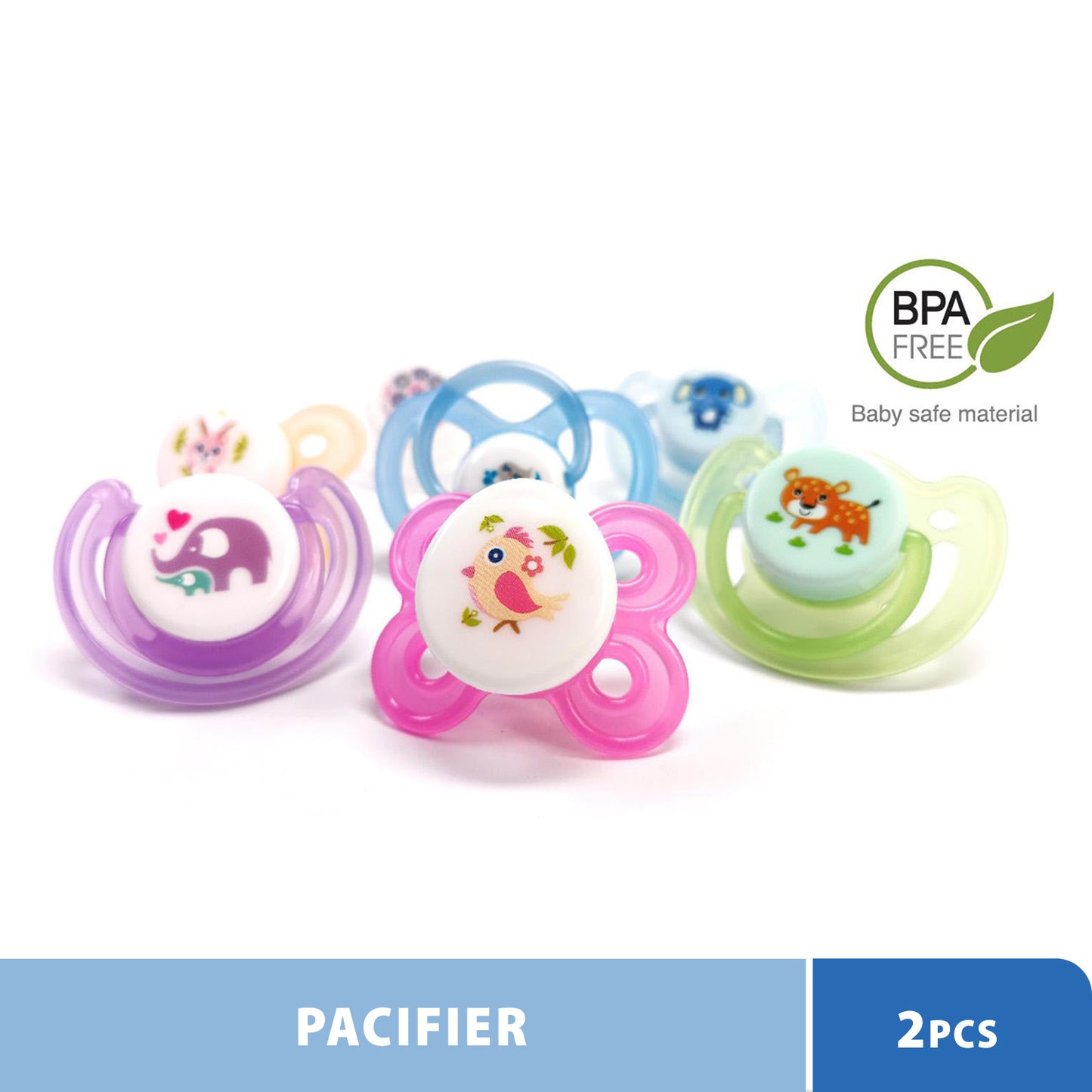 Anakku Silicone Orthodontic Pacifier with Cover & Holder (Random Pick Colour) 163-237