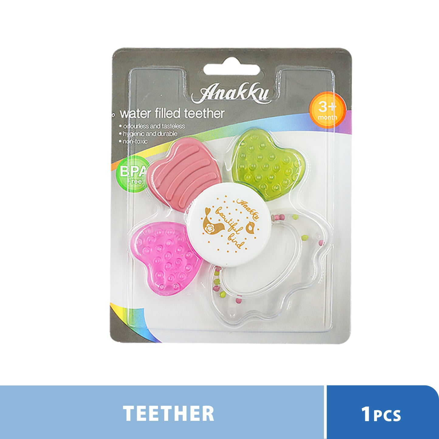 Anakku Hard & Soft Gel Filled Chew Bite Teether (Random Pick Colour) 163-261