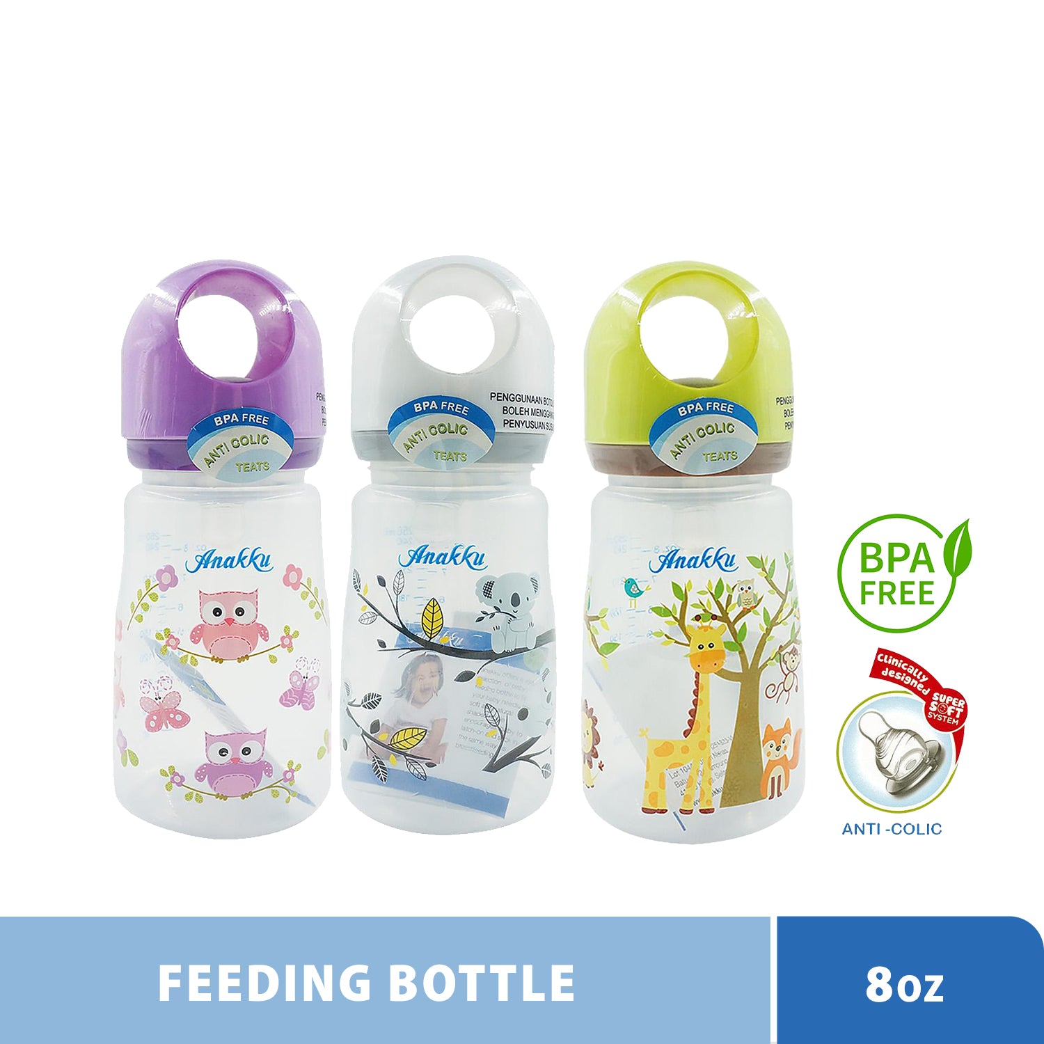 Anakku Wide Neck Bottle Botol Susu 8oz (250ml) 163-607 – Anakku Malaysia