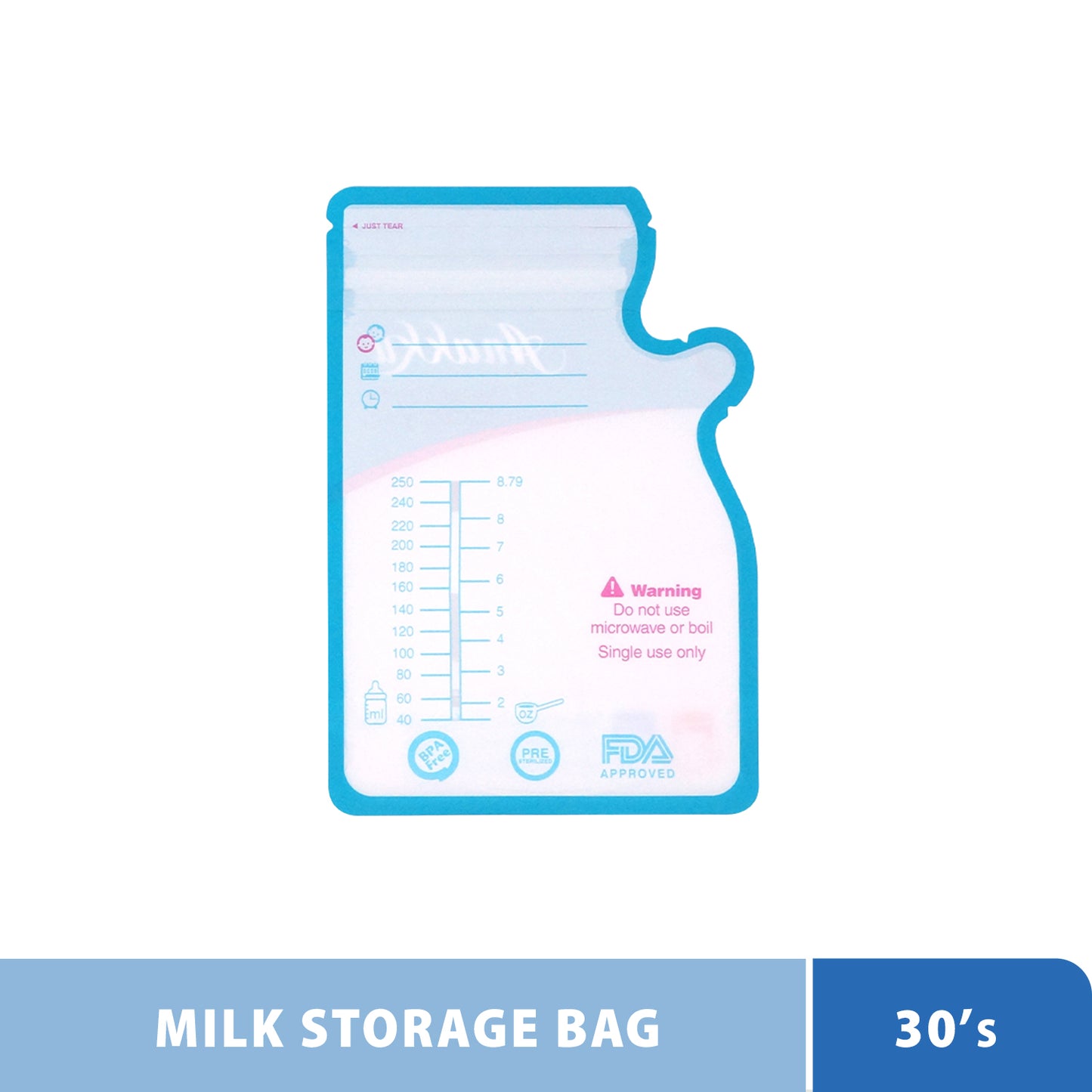 Anakku Milk Storage Bag W Thermal Sensor 250ml-30S 164-115