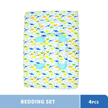Anakku Baby Bedding Set W Playard Mattress + Pillow + Bolsters Set (Dino) | Set Katil Bayi 174-722