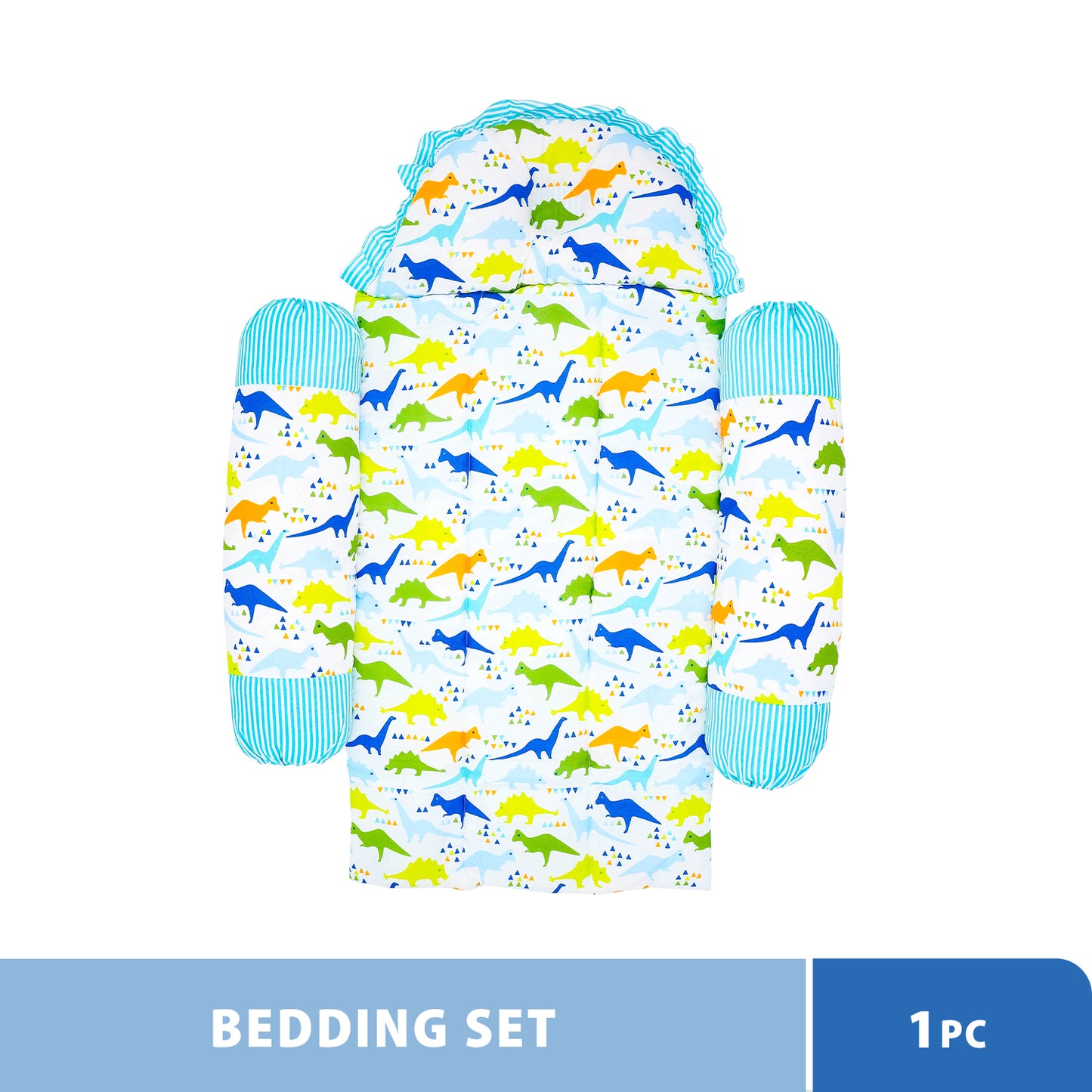 Anakku Bedding Set Baby Safety Cot One Piece Pillow Bolsters Mattress  (Dino)