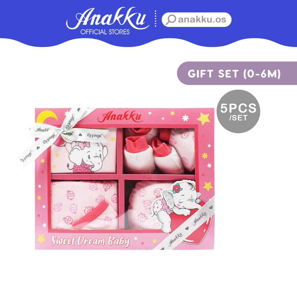 Anakku Newborn 5pcs Baby Girl Gift Set Hamper / Set Hadiah Bayi Perempuan [0-6 Months] EAK445-1