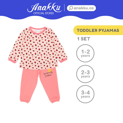 Anakku Girl Children Pyjamas Set Toddler Clothing Set | Baju Kanak Perempuan [Long-Slv+Pants][1-4Years] EAK596-4