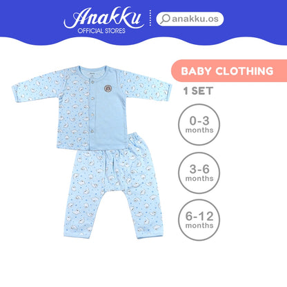 Anakku Baby Boy Newborn Suit Set | Baju Bayi Lelaki [0-12 Months] EAK452-2